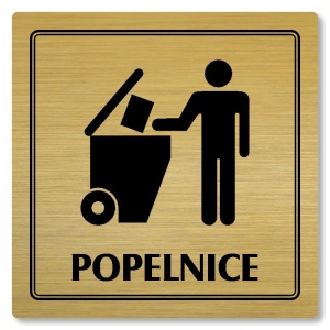 Popelnice, 100x100mm, zlatá, Utah